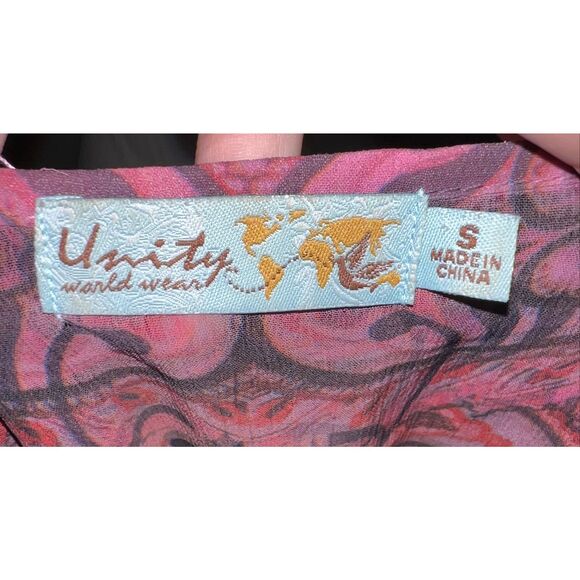 Y2K 2000s Floral Print Lettuce Cap Sleeve Whimsy Fairy Grunge Boho Top SMALL - Picture 8 of 8